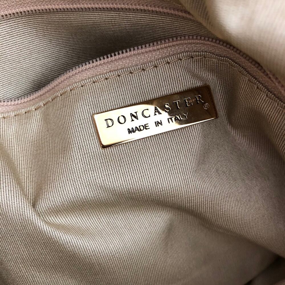 Doncaster Python Embossed Leather Metallic Satche… - image 8